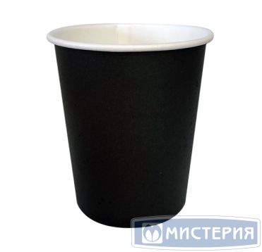 Стакан бумажный 250 мл 1 сл., d80 мм, черн., карт., 50 шт/упак 1 000 шт/кор РОССИЯ 01-125010-050/1000/24