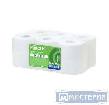 Бумага туалетная для диспенсеров 1-сл. "Focus" Eco Jumbo, бел., 200 м 12 рул/упак 12 рул/кор РОССИЯ 50202454/5050784
