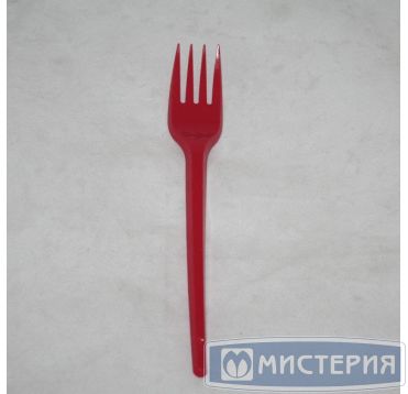 Вилка 165мм, красная, 100 штук