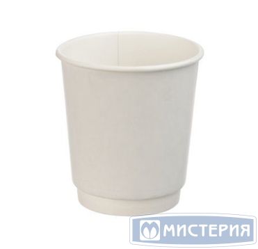 Стакан бумажный 250 мл 2 сл., d80 мм, крафт-бел., карт., 30 шт/упак 750 шт/кор РОССИЯ