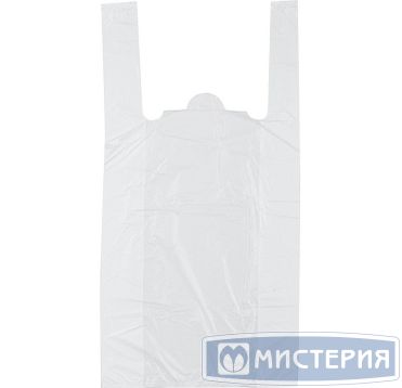 Пакет "Майка" [300+80]х550 мм 17 мкм, бел., ПНД, 100 шт/упак 20 упак/кор РОССИЯ