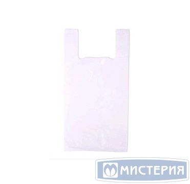 Пакет "майка" 38+23x70см ПНД, белая, 16мкм